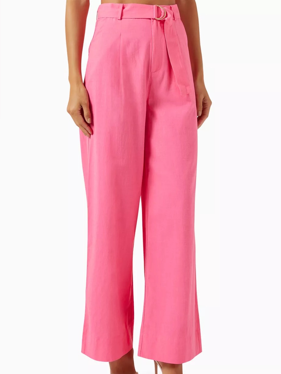Minkpink Linen Kalani Belted Pants (Matching Crop Listed)